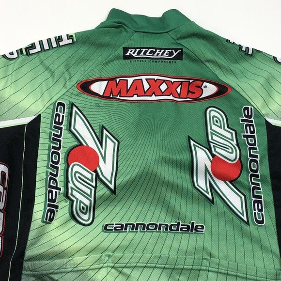 Cannondale 7UP Soda Men’s Cycling Bike Green Jersey Size Small Maxxis Ritchie - Picture 4 of 9